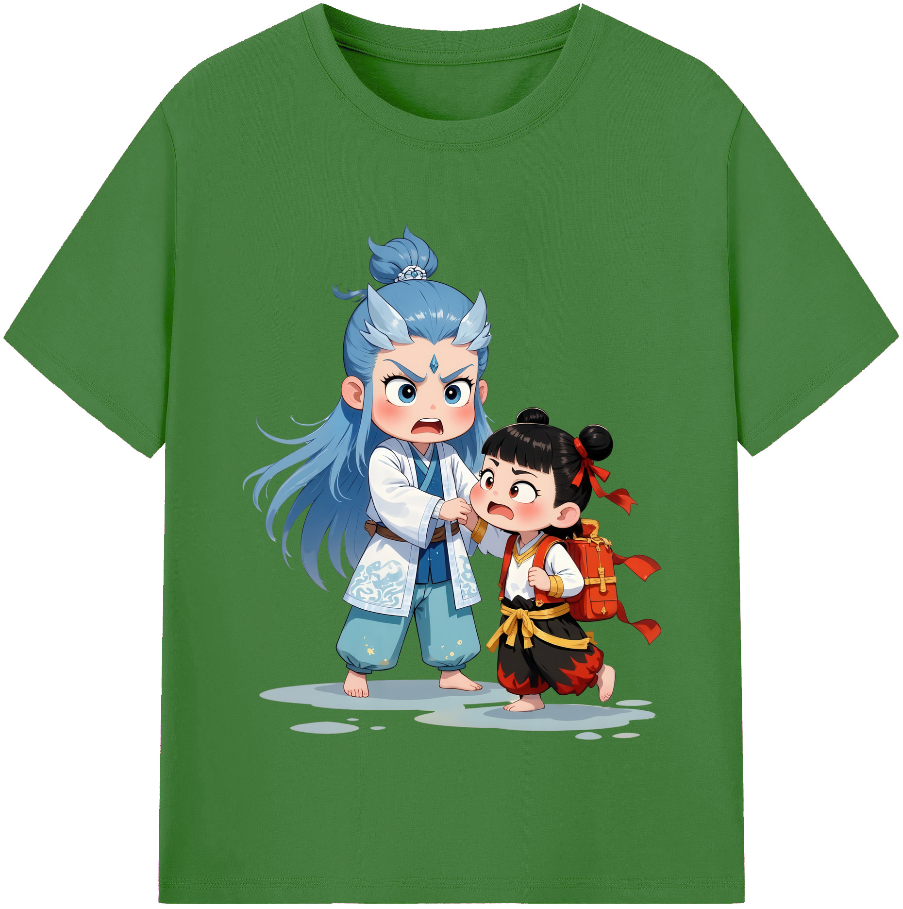 （画像用） Ne Zha 2 ナタ 魔童の大暴れ レディースカジュアルプリントTシャツ（綿100％）